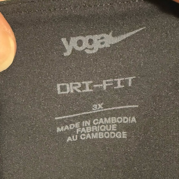 Yoga Nike Dri-Fit Tight Fit 3X Plus Luxe 7/8 Jumpsuit Black Strap Ribbed - Picture 10 of 10